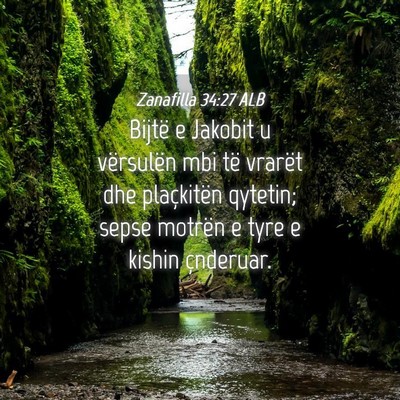 Picture 04 - Zanafilla 34:27 ALB - Bijtë e Jakobit u vërsulën mbi të vrarët dhe - Bible Verse Picture