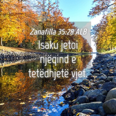 Picture 04 - Zanafilla 35:28 ALB - Isaku jetoi njëqind e tetëdhjetë - Bible Verse Picture