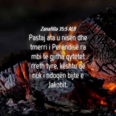 Picture 04 - Zanafilla 35:5 ALB - Pastaj ata u nisën dhe tmerri i Perëndisë ra - Bible Verse Picture