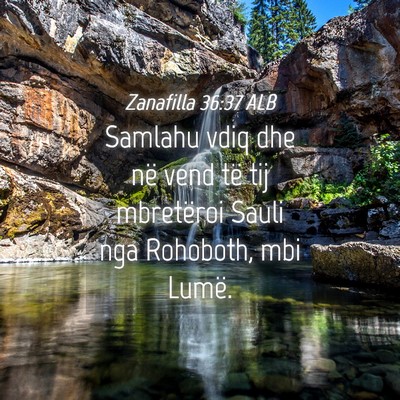 Picture 04 - Zanafilla 36:37 ALB - Samlahu vdiq dhe në vend të tij mbretëroi - Bible Verse Picture