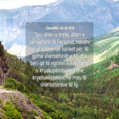 Picture 04 - Zanafilla 40:20 ALB - Tani ditën e tretë, ditën e përvjetorit të - Bible Verse Picture