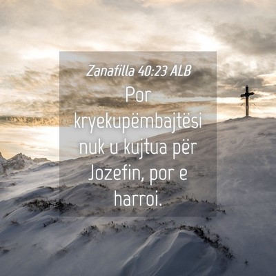 Picture 04 - Zanafilla 40:23 ALB - Por kryekupëmbajtësi nuk u kujtua për Jozefin, - Bible Verse Picture