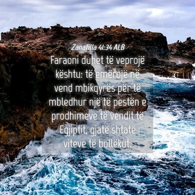 Picture 04 - Zanafilla 41:34 ALB - Faraoni duhet të veprojë kështu: të emërojë - Bible Verse Picture