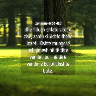 Picture 04 - Zanafilla 41:54 ALB - dhe filluan shtatë vitet e zisë, ashtu si - Bible Verse Picture