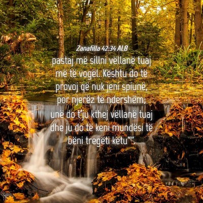 Picture 04 - Zanafilla 42:34 ALB - pastaj më sillni vëllanë tuaj më të vogël. - Bible Verse Picture