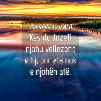 Picture 04 - Zanafilla 42:8 ALB - Kështu Jozefi njohu vëllezërit e tij, por ata - Bible Verse Picture