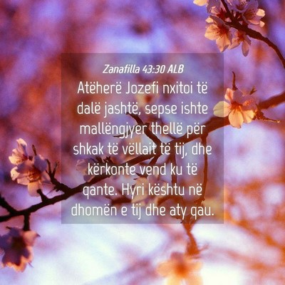 Picture 04 - Zanafilla 43:30 ALB - Atëherë Jozefi nxitoi të dalë jashtë, sepse - Bible Verse Picture