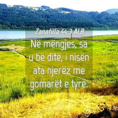 Picture 04 - Zanafilla 44:3 ALB - Në mëngjes, sa u bë ditë, i nisën ata - Bible Verse Picture