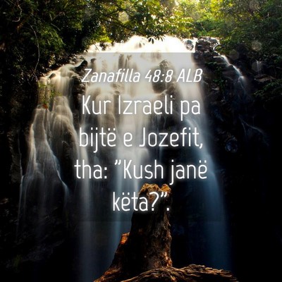 Picture 04 - Zanafilla 48:8 ALB - Kur Izraeli pa bijtë e Jozefit, tha: 