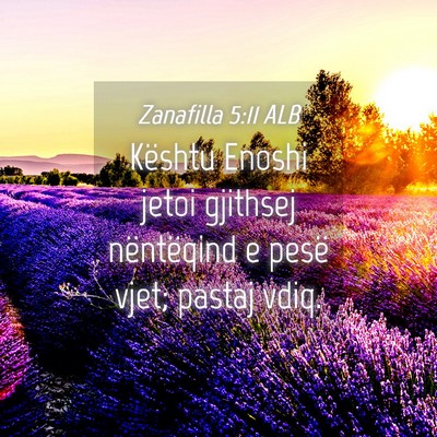Picture 04 - Zanafilla 5:11 ALB - Kështu Enoshi jetoi gjithsej nëntëqind e pesë - Bible Verse Picture