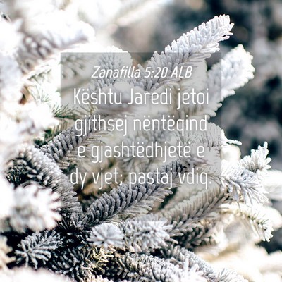 Picture 04 - Zanafilla 5:20 ALB - Kështu Jaredi jetoi gjithsej nëntëqind e - Bible Verse Picture