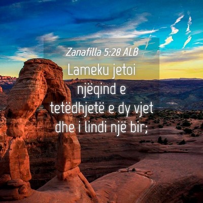 Picture 04 - Zanafilla 5:28 ALB - Lameku jetoi njëqind e tetëdhjetë e dy vjet - Bible Verse Picture