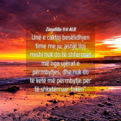 Picture 04 - Zanafilla 9:11 ALB - Unë e caktoj besëlidhjen time me ju: asnjë - Bible Verse Picture