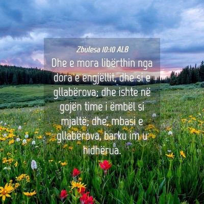 Picture 04 - Zbulesa 10:10 ALB - Dhe e mora libërthin nga dora e engjëllit, dhe - Bible Verse Picture