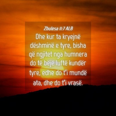 Picture 04 - Zbulesa 11:7 ALB - Dhe kur ta kryejnë dëshminë e tyre, bisha që - Bible Verse Picture