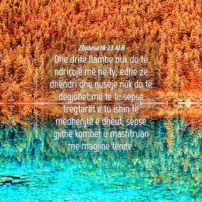 Picture 04 - Zbulesa 18:23 ALB - Dhe dritë llambe nuk do të ndriçojë më në - Bible Verse Picture