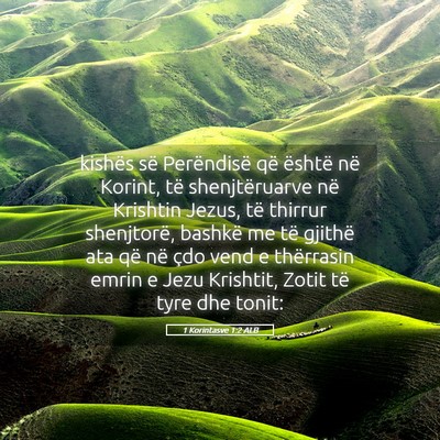 Picture 05 - 1 Korintasve 1:2 ALB - kishës së Perëndisë që është në Korint, - Bible Verse Picture