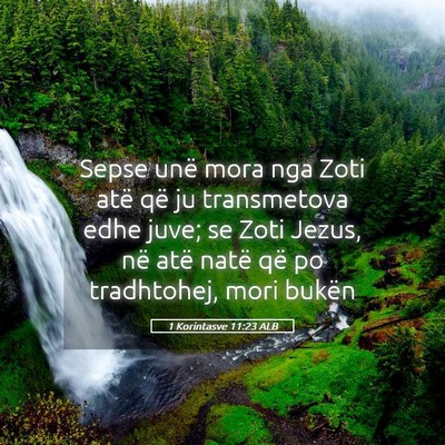 Picture 05 - 1 Korintasve 11:23 ALB - Sepse unë mora nga Zoti atë që ju transmetova - Bible Verse Picture