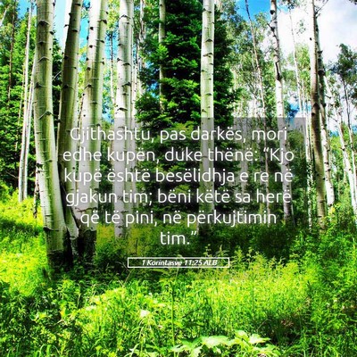 Picture 05 - 1 Korintasve 11:25 ALB - Gjithashtu, pas darkës, mori edhe kupën, duke - Bible Verse Picture
