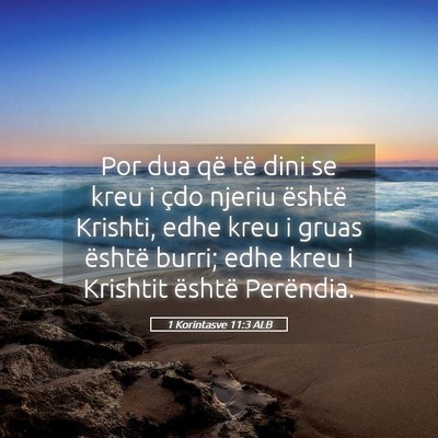 Picture 05 - 1 Korintasve 11:3 ALB - Por dua që të dini se kreu i çdo njeriu - Bible Verse Picture