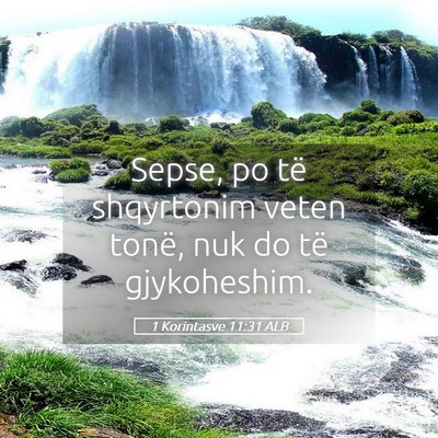 Picture 05 - 1 Korintasve 11:31 ALB - Sepse, po të shqyrtonim veten tonë, nuk do të - Bible Verse Picture