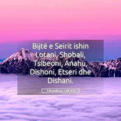 Picture 05 - 1 Kronikave 1:38 ALB - Bijtë e Seirit ishin Lotani, Shobali, Tsibeoni, - Bible Verse Picture
