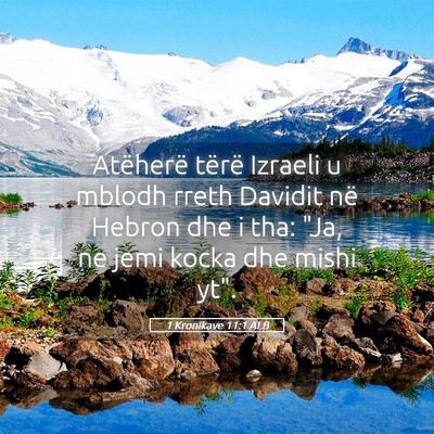 Picture 05 - 1 Kronikave 11:1 ALB - Atëherë tërë Izraeli u mblodh rreth Davidit - Bible Verse Picture