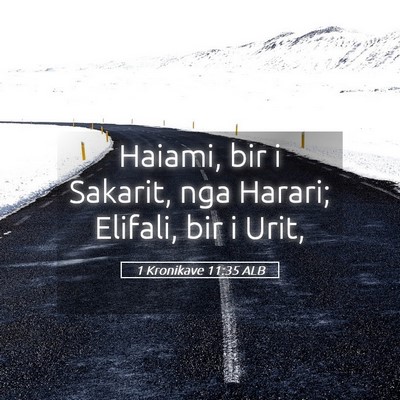 Picture 05 - 1 Kronikave 11:35 ALB - Haiami, bir i Sakarit, nga Harari; Elifali, bir i - Bible Verse Picture