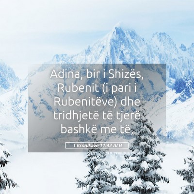Picture 05 - 1 Kronikave 11:42 ALB - Adina, bir i Shizës, Rubenit (i pari i - Bible Verse Picture