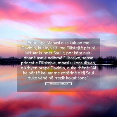 Picture 05 - 1 Kronikave 12:19 ALB - Edhe nga Manasi disa kaluan me Davidin, kur ky - Bible Verse Picture