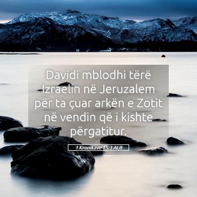 Picture 05 - 1 Kronikave 15:3 ALB - Davidi mblodhi tërë Izraelin në Jeruzalem për - Bible Verse Picture