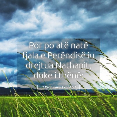 Picture 05 - 1 Kronikave 17:3 ALB - Por po atë natë fjala e Perëndisë iu drejtua - Bible Verse Picture