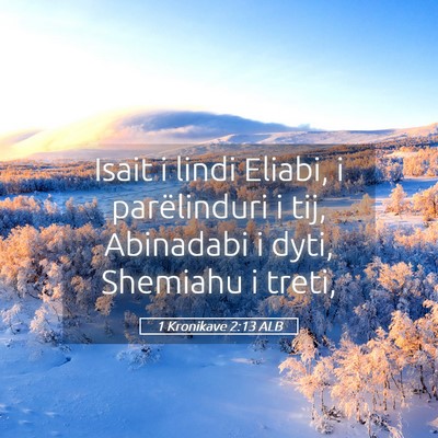 Picture 05 - 1 Kronikave 2:13 ALB - Isait i lindi Eliabi, i parëlinduri i tij, - Bible Verse Picture
