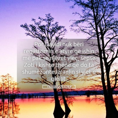 Picture 05 - 1 Kronikave 27:23 ALB - Por Davidi nuk bëri regjistrimin e atyre që - Bible Verse Picture
