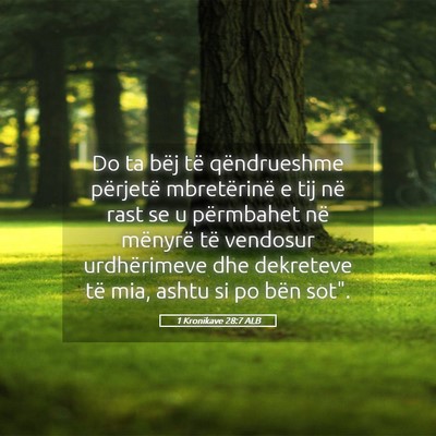 Picture 05 - 1 Kronikave 28:7 ALB - Do ta bëj të qëndrueshme përjetë - Bible Verse Picture