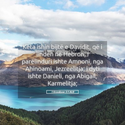 Picture 05 - 1 Kronikave 3:1 ALB - Këta ishin bijtë e Davidit, që i lindën në - Bible Verse Picture