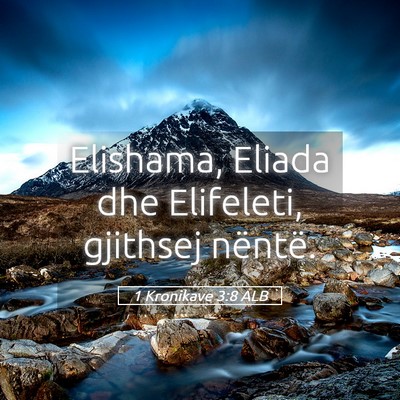 Picture 05 - 1 Kronikave 3:8 ALB - Elishama, Eliada dhe Elifeleti, gjithsej - Bible Verse Picture