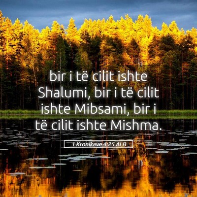 Picture 05 - 1 Kronikave 4:25 ALB - bir i të cilit ishte Shalumi, bir i të cilit - Bible Verse Picture