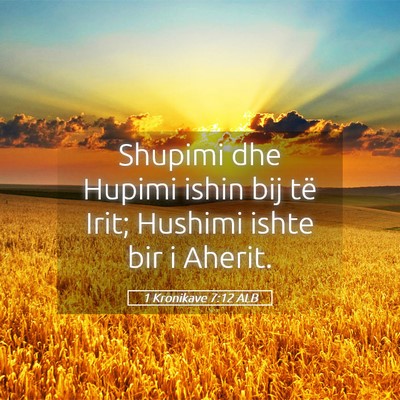 Picture 05 - 1 Kronikave 7:12 ALB - Shupimi dhe Hupimi ishin bij të Irit; Hushimi - Bible Verse Picture