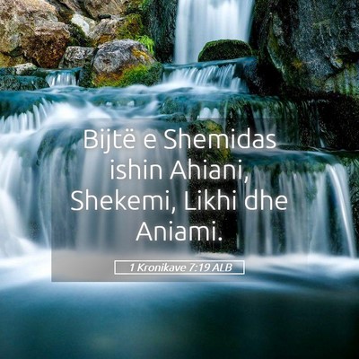 Picture 05 - 1 Kronikave 7:19 ALB - Bijtë e Shemidas ishin Ahiani, Shekemi, Likhi - Bible Verse Picture