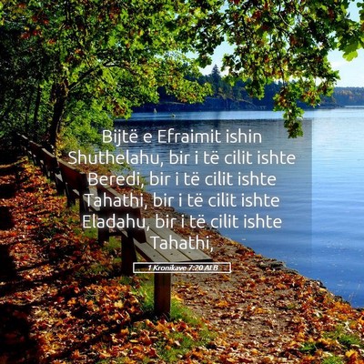 Picture 05 - 1 Kronikave 7:20 ALB - Bijtë e Efraimit ishin Shuthelahu, bir i të - Bible Verse Picture