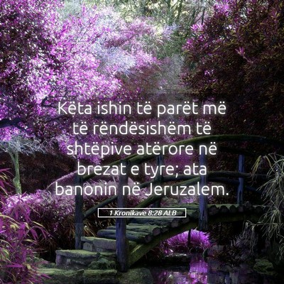 Picture 05 - 1 Kronikave 8:28 ALB - Këta ishin të parët më të rëndësishëm të - Bible Verse Picture