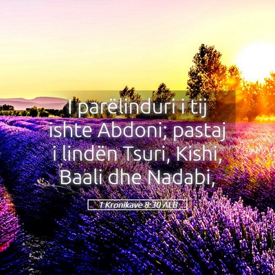 Picture 05 - 1 Kronikave 8:30 ALB - I parëlinduri i tij ishte Abdoni; pastaj i - Bible Verse Picture