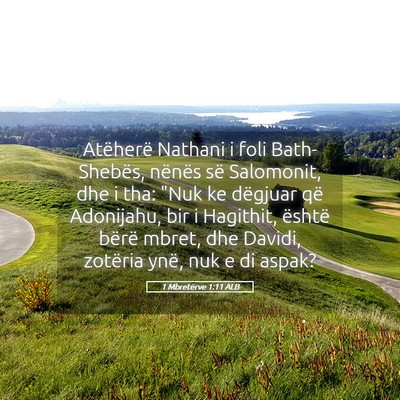 Picture 05 - 1 Mbretërve 1:11 ALB - Atëherë Nathani i foli Bath-Shebës, nënës - Bible Verse Picture