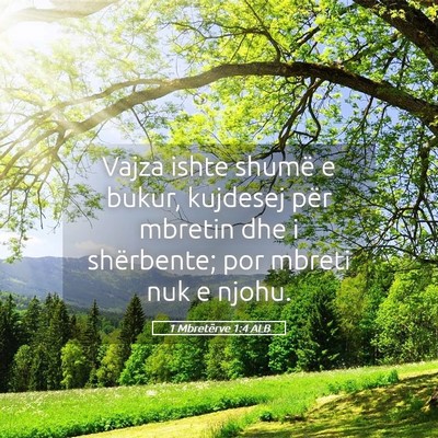 Picture 05 - 1 Mbretërve 1:4 ALB - Vajza ishte shumë e bukur, kujdesej për mbretin - Bible Verse Picture