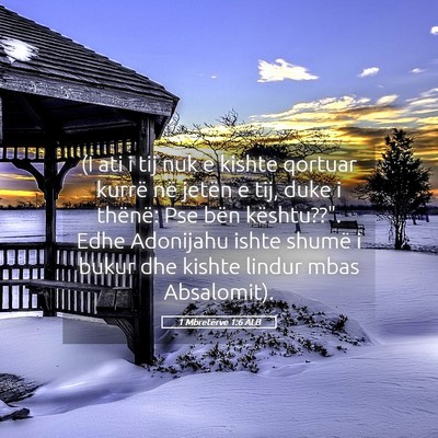 Picture 05 - 1 Mbretërve 1:6 ALB - (I ati i tij nuk e kishte qortuar kurrë në - Bible Verse Picture