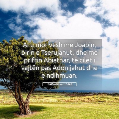 Picture 05 - 1 Mbretërve 1:7 ALB - Ai u mor vesh me Joabin, birin e Tserujahut, dhe - Bible Verse Picture