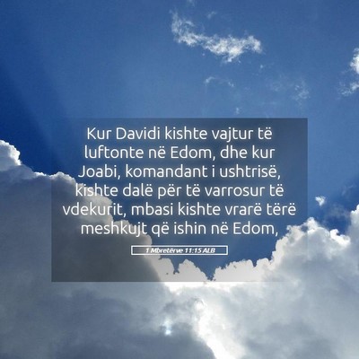 Picture 05 - 1 Mbretërve 11:15 ALB - Kur Davidi kishte vajtur të luftonte në Edom, - Bible Verse Picture
