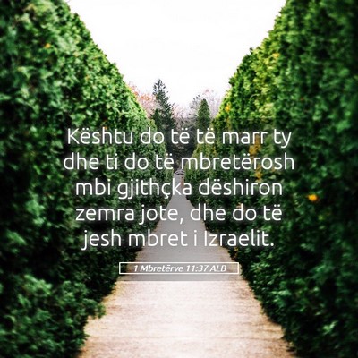 Picture 05 - 1 Mbretërve 11:37 ALB - Kështu do të të marr ty dhe ti do të - Bible Verse Picture