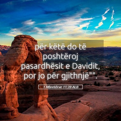 Picture 05 - 1 Mbretërve 11:39 ALB - për këtë do të poshtëroj pasardhësit e - Bible Verse Picture